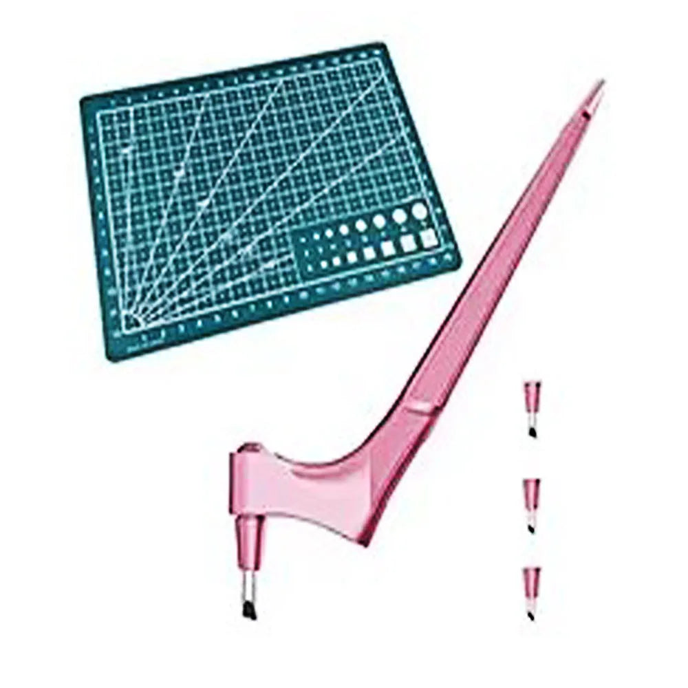 1/5/6Sets Craft Cutting Tools With 360 Degree Rotating Blade Paper-Cutter Art Carving Pen Tool Stainless Steel Cutter Knife Oasis Select pink set