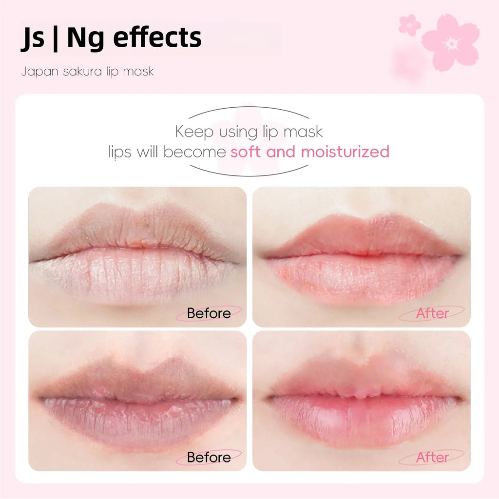 LAIKOU Sakura Collagen Lip Mask – Hydrating & Plumping Gel Pads