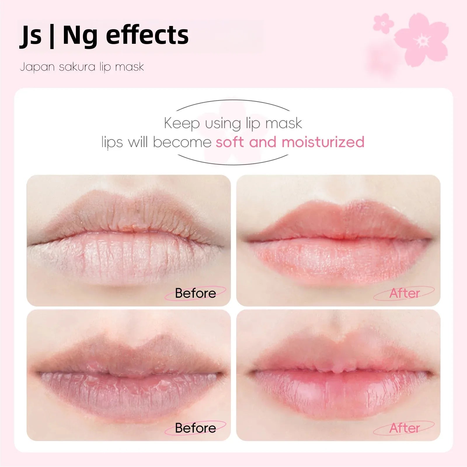 LAIKOU Sakura Collagen Lip Mask – Hydrating & Plumping Gel Pads