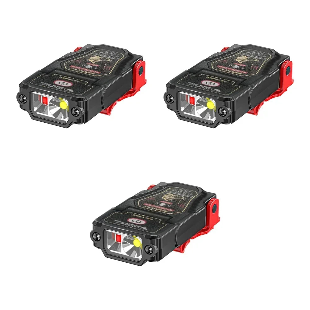 Mini Sensor LED Headlamp Rechargeable Waterproof Headlight Flashlight for Camping Fishing Hat Cap Clip Torch 1-10PCS Oasis Select XHK12 3pcs