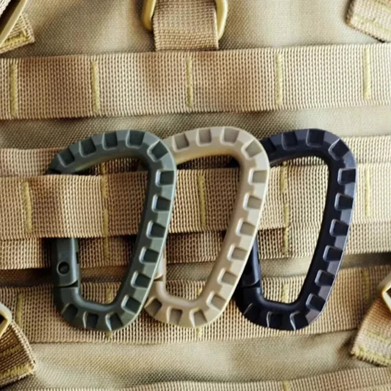 5/10/15Pcs Tactical Carabiner Clip Set Outdoor Steel Hook Camping Lock Daily Key Chain Keychain Buckle Backpack Bag Karabiners Oasis Select