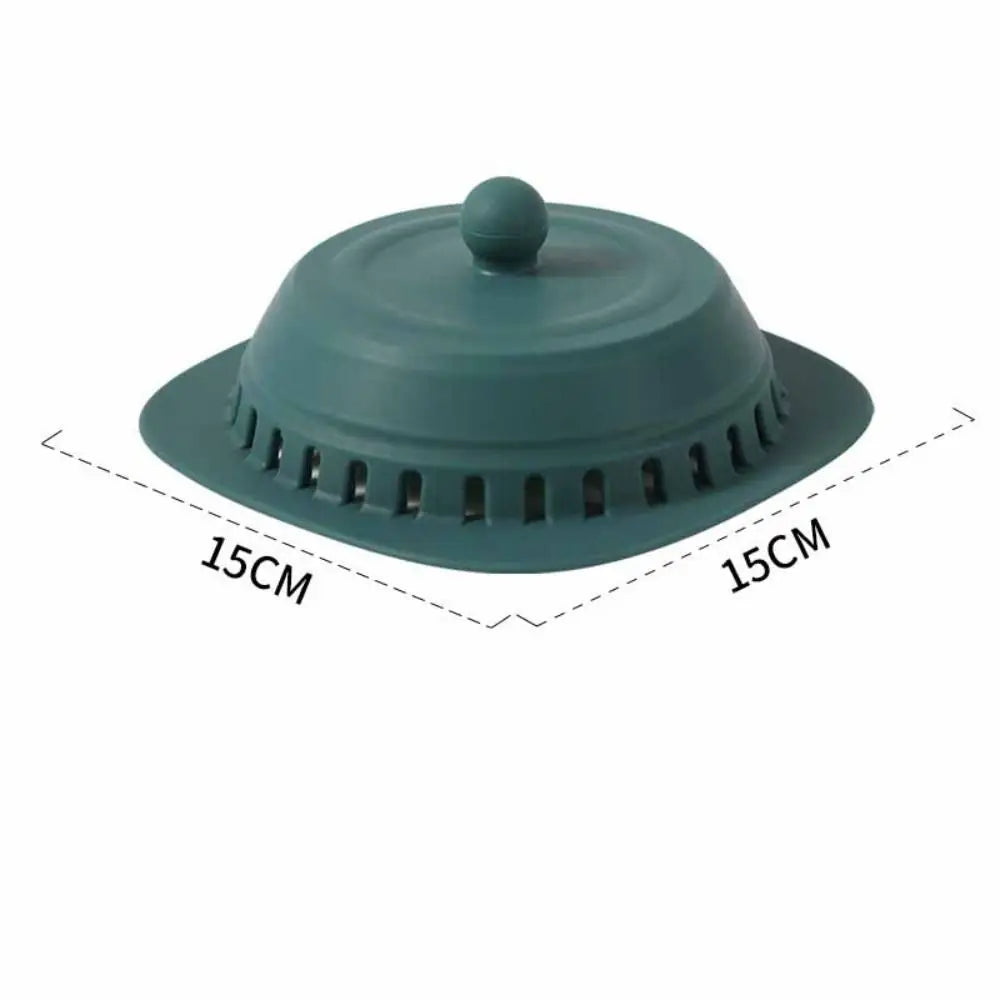 Durable Silicone Floor Drain Cover Anti-odor Strainer Sewer Anti-Clogging Press Type Bathroom Accessories Oasis Select green