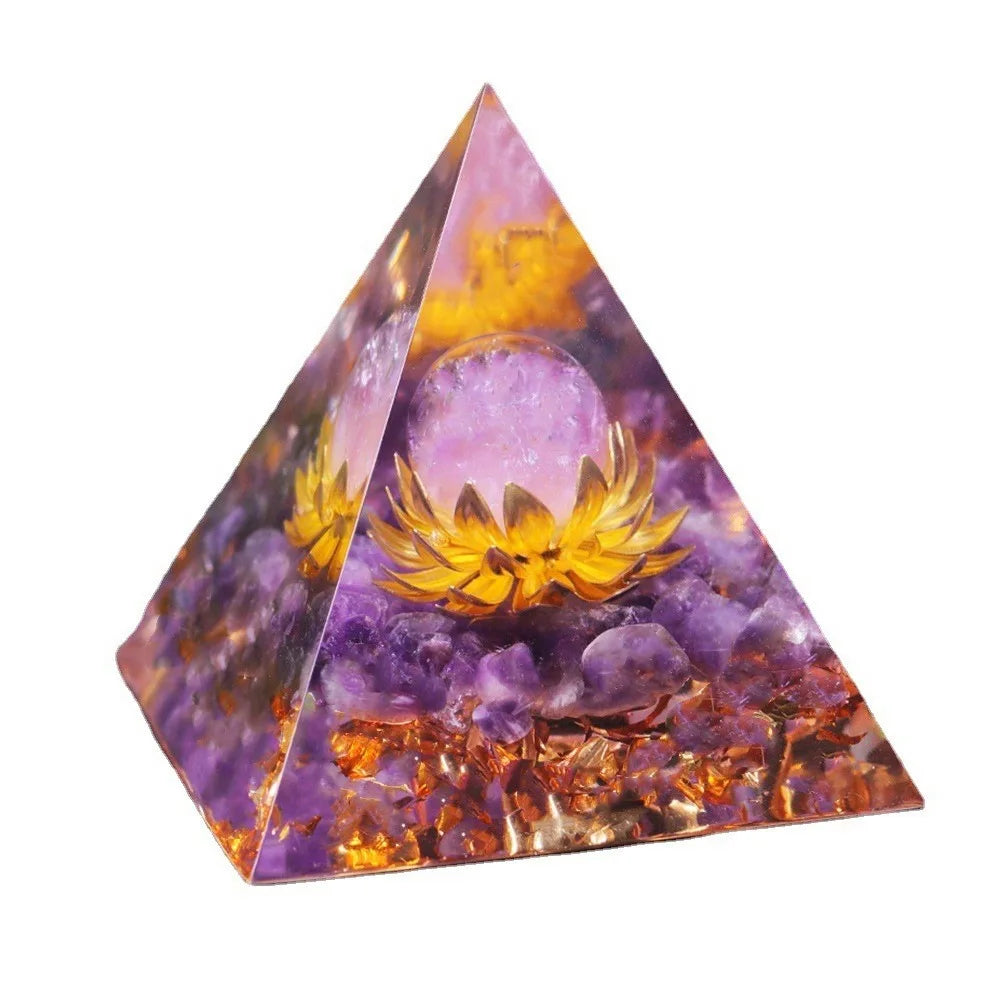 Crystal Pyramid ornaments crushed stone glue dropping resin crafts home and office car decoration products decorations for home Oasis Select 19 60mm x 60mm