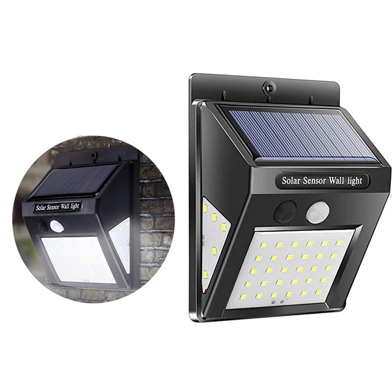 Solar LED Wall Light 40 Beads | Motion Sensor Outdoor Garden Lamp