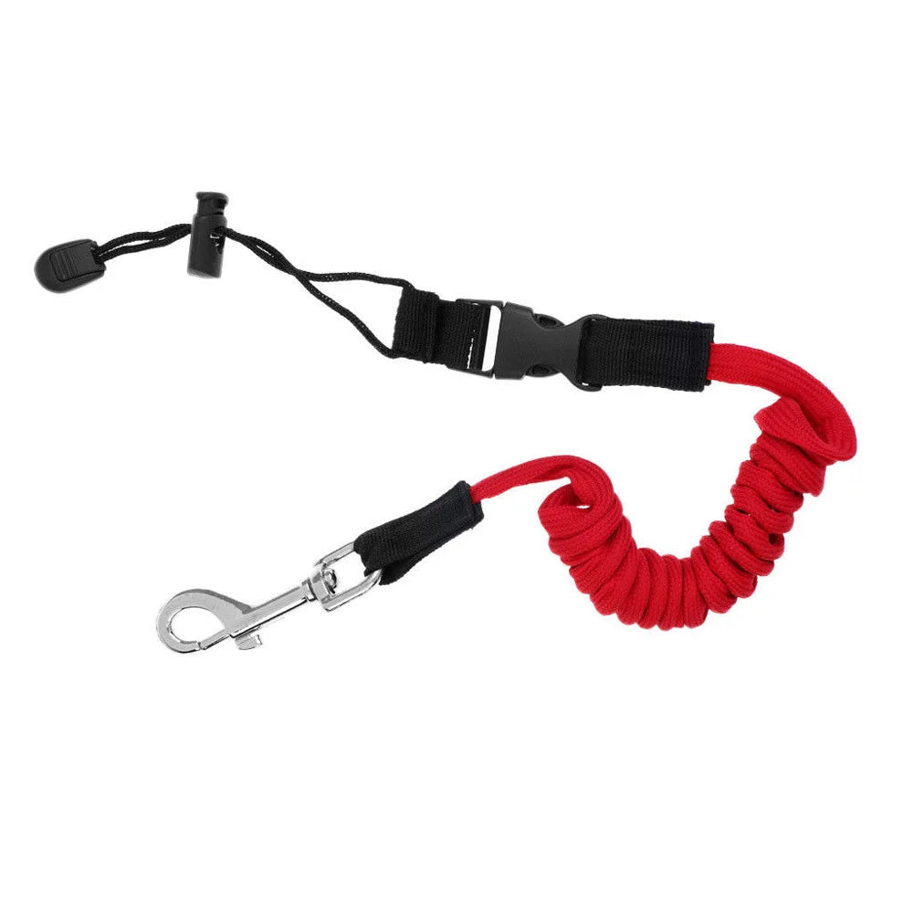 Elastic Coiled Cord Lanyard SUP Paddle Leash for Kayak Canoe Rowing Boat Oasis Select Red