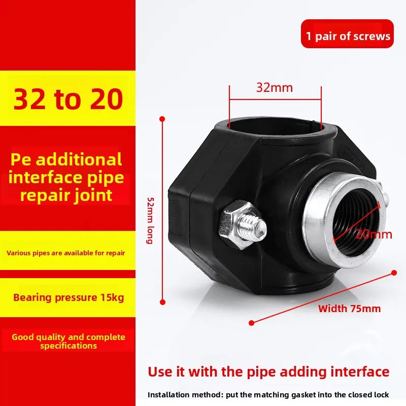 Clamp Saddle Drain Valve 20-50mm Waste Water Pipe Clips dn40 OD Hose Quick Connection Fittings Oasis Select 32x20