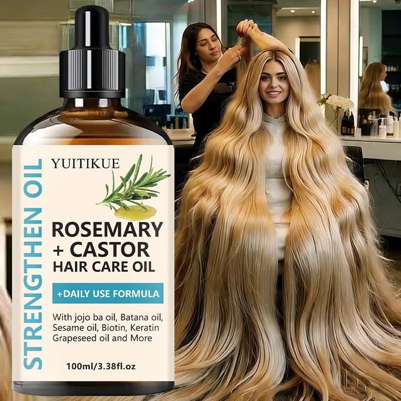 YUITIKUE Rosemary & Castor Hair Oil – Biotin & Keratin 100ml