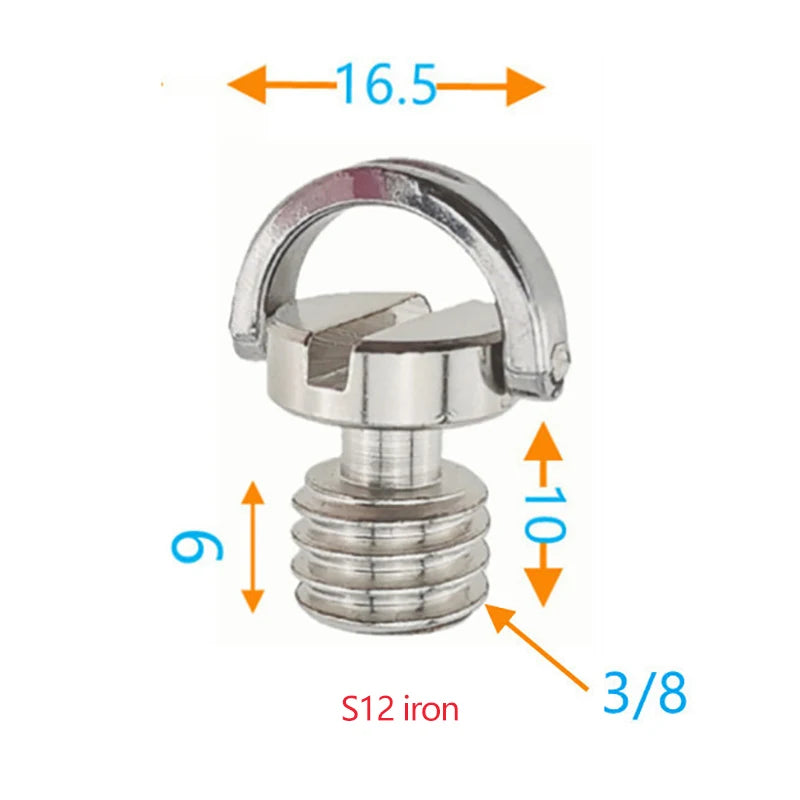 1/4inch D-Ring Tripod Screw Mounting Screw Adapter for Camera Camcorder Tripod Monopod QR Quick Release Plate Adapter Screw Oasis Select S12
