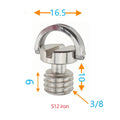 1/4inch D-Ring Tripod Screw Mounting Screw Adapter for Camera Camcorder Tripod Monopod QR Quick Release Plate Adapter Screw Oasis Select S12