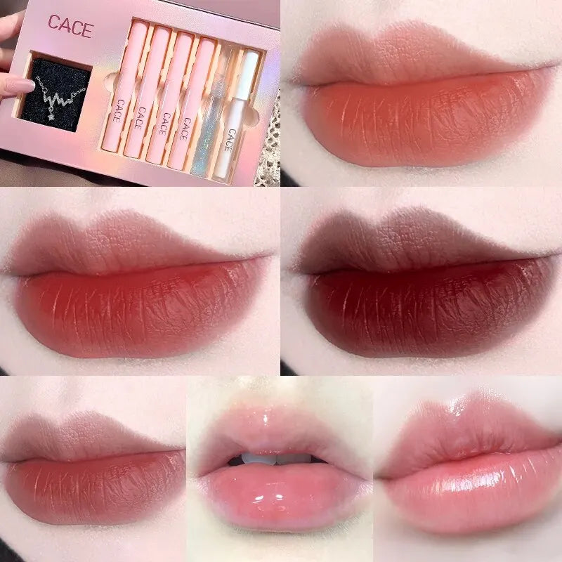 CACE 6-Piece Matte Liquid Lipstick & Lip Gloss Gift Set