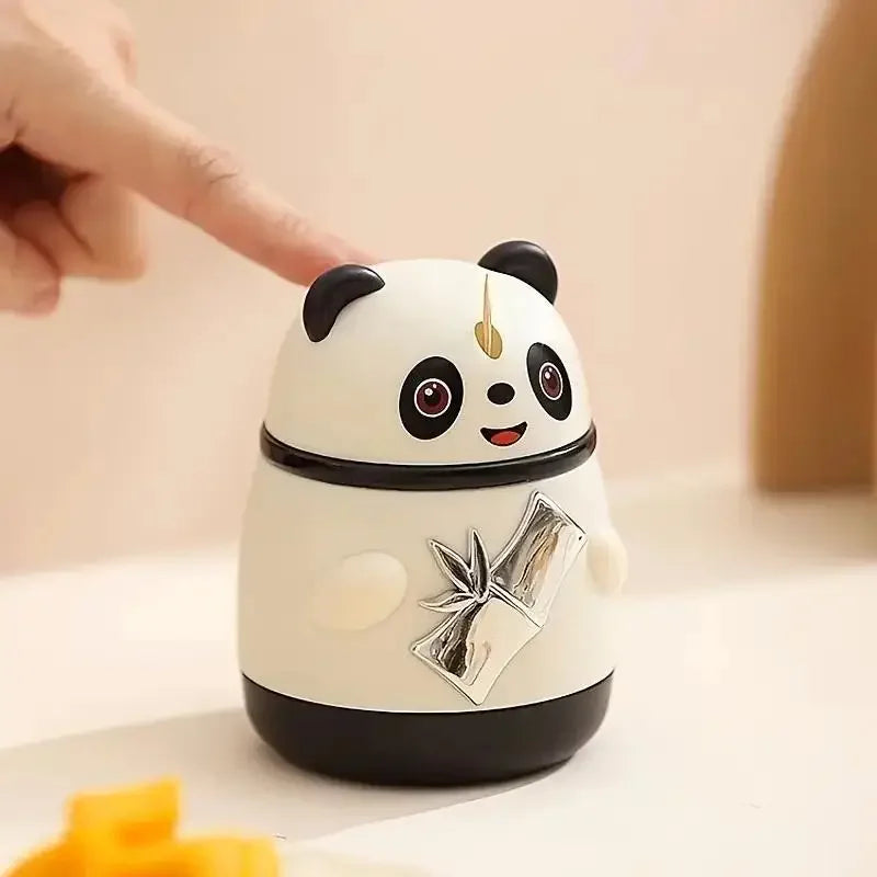 Cute Cartoon Panda Toothpick Holder Automatic Toothpick Box Push-type Toothpick Box Suitable For Home Bar Party Oasis Select