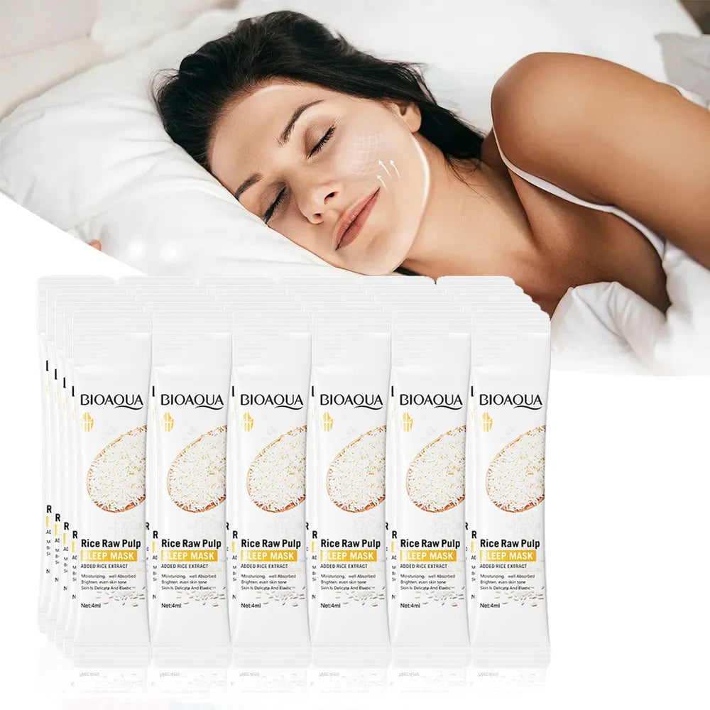 SADOER Rice Raw Pulp Sleeping Face Mask 30pcs – Whitening Sleeping Face Mask Oasis Select Rice Raw 30pcs