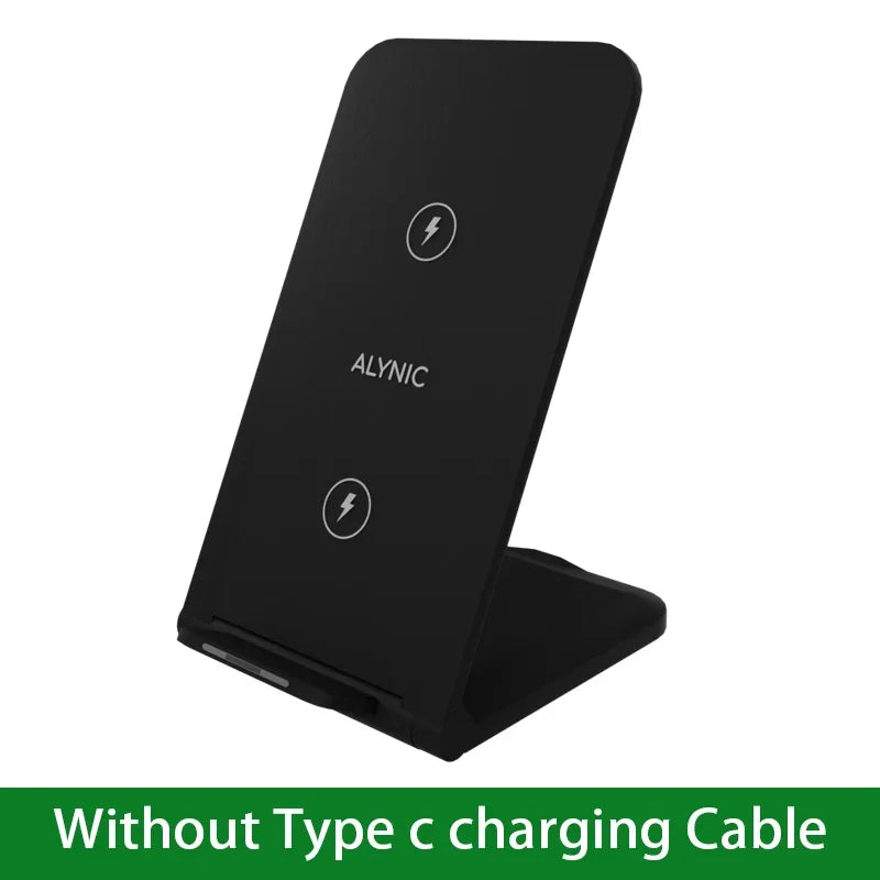 Wireless Charger Dock Desktop Foldable Foldable Fast Charging For iPhone 16 15 14 13 12 Pro Max Quick Phone Chargers Station Oasis Select Black