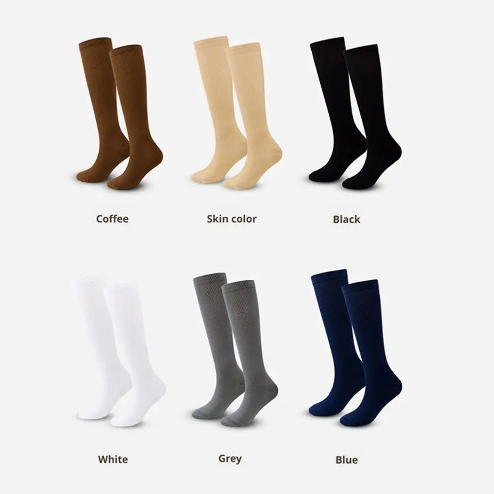 Compression Stockings for Women Men, Closed Toe Graduated Compression Hoses, Long Compression Socks for Athletic Running Cycling Oasis Select