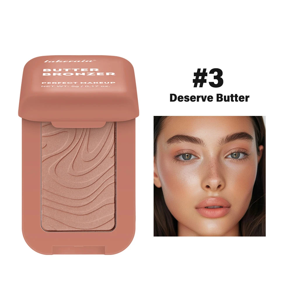 Matte Natural Butter Blush Single Color Cheek Tint Waterproof Face Contouring Cosmetics Blush Powder Face Soft Female Makeup Oasis Select 3 1