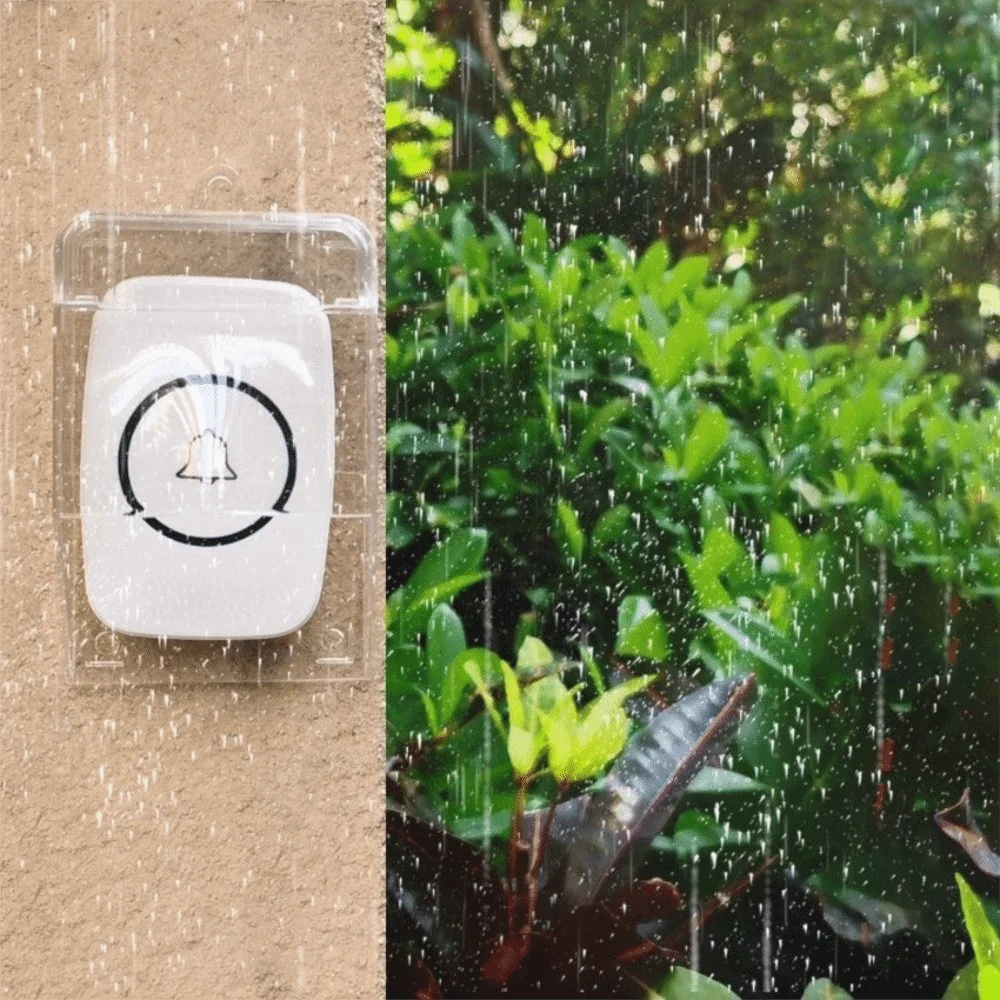 Waterproof Cover For Wireless Doorbell Door Bell Ring Chime Button Transparent Door Bell Protective Cover For Home Doorbell Oasis Select