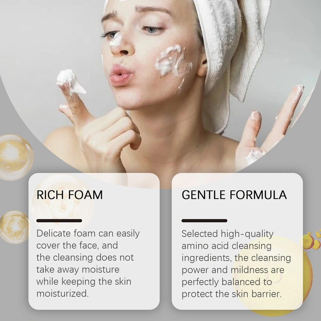 Amino Acid Cleanser Gently Cleansing Facial Skin Oil Control Clean Pores and Less Oil Moisturizing Nourishing Skin Care Cleanser Oasis Select