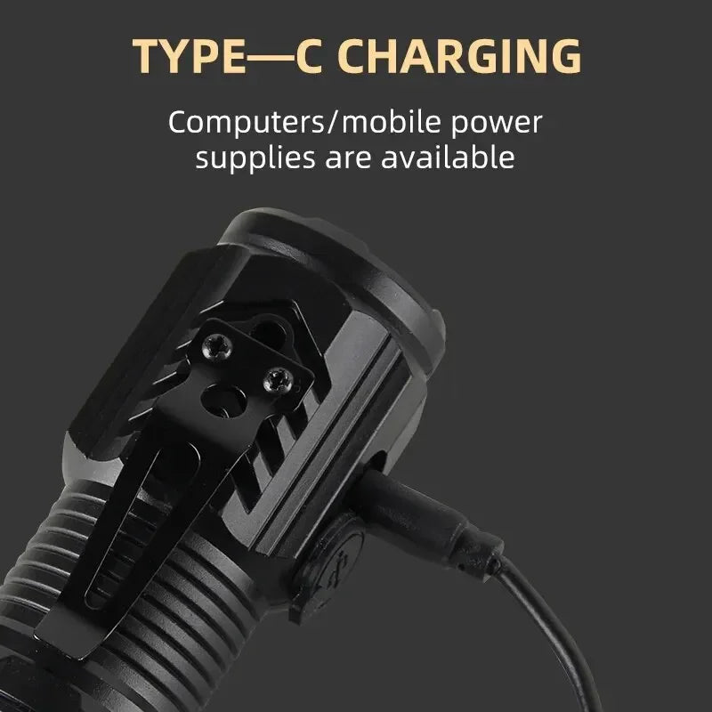 ZHIYU Mini Tactical Flashlight | 3 LED Rechargeable Torch