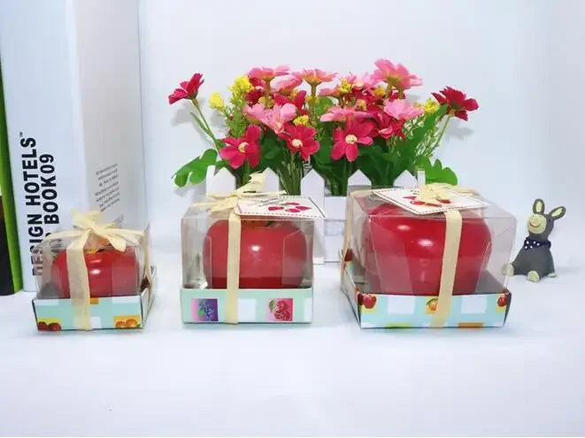 Fruit Candle Creative Apple Candle Christmas Christmas Eve Gift Birthday Christmas Decoration Holiday Gift Oasis Select set