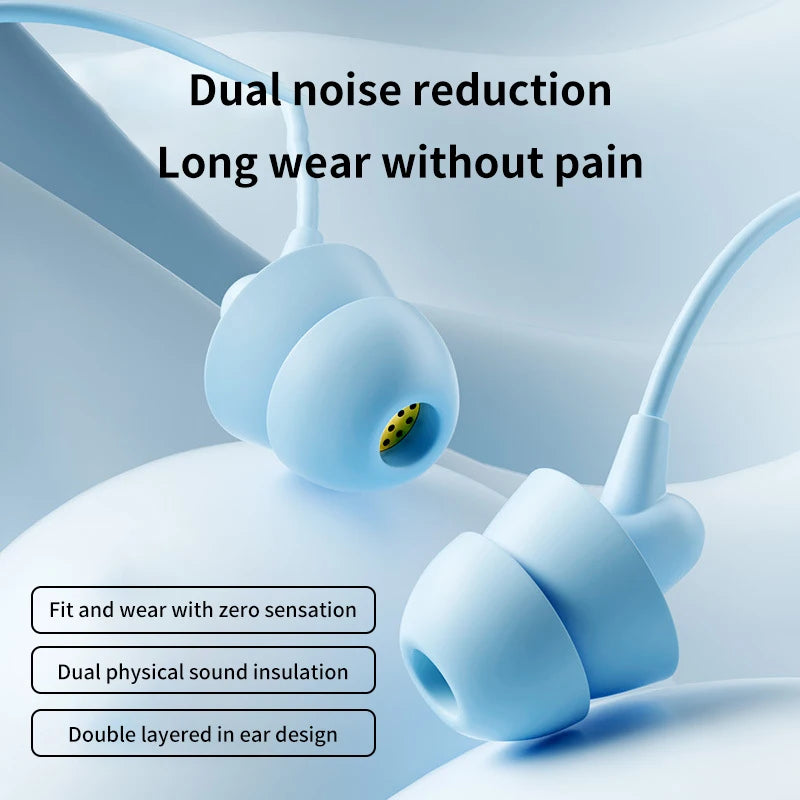 In-ear Silicone Sleep Earphones For Sleeping Side Sleeping Earphones Computer And Mobile Phone Noise Reduction Wired Earphones Oasis Select