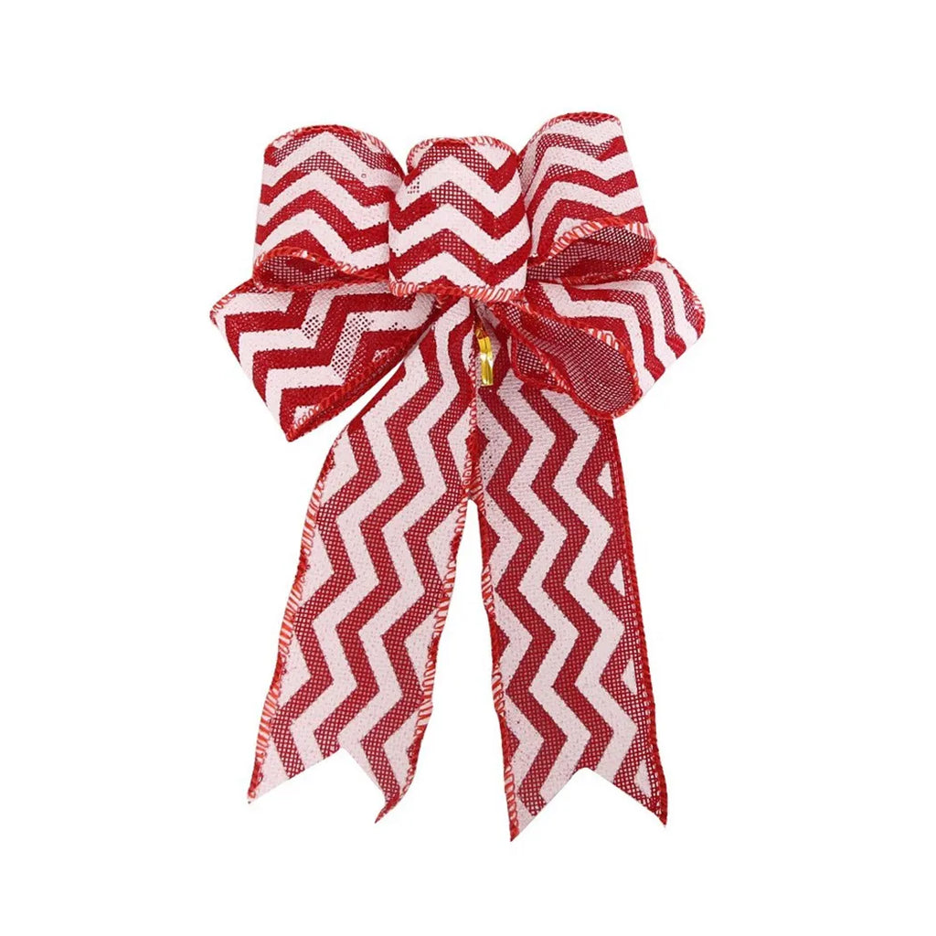 Stylish Cloth Bowknot Ribbon for Holiday Decorations Including Christmas Trees Party Settings Gardens Chairs and Tables Oasis Select Stripe China Mainland