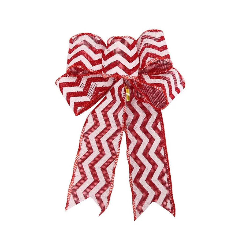 Stylish Cloth Bowknot Ribbon for Holiday Decorations Including Christmas Trees Party Settings Gardens Chairs and Tables Oasis Select Stripe China Mainland