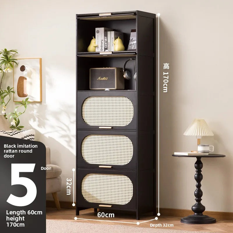 Bookcase living room 2024 new locker glass door display case modern simple multi-layer bookshelf storage locker Oasis Select 60 long five doors