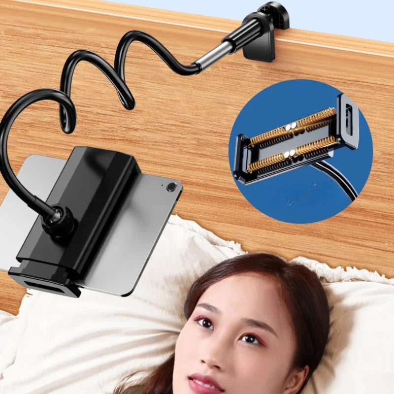 Lazy Bedside Desktop Live Foldable 70cm Mobile Phone Tablet Clip Stand Headrest Holder For iPad Samsung Tabs Xiaomi ASUS Oasis Select