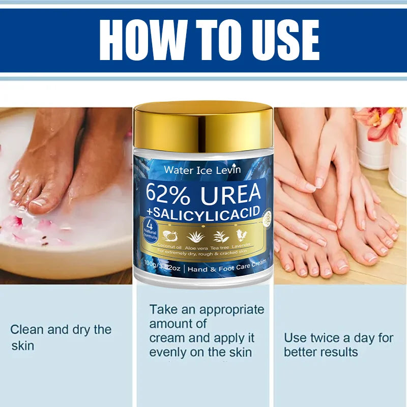 Urea & Salicylic Acid Hand & Foot Cream - Natural Formula, Moisturizing for Extremely Dry Rough Skin Oasis Select
