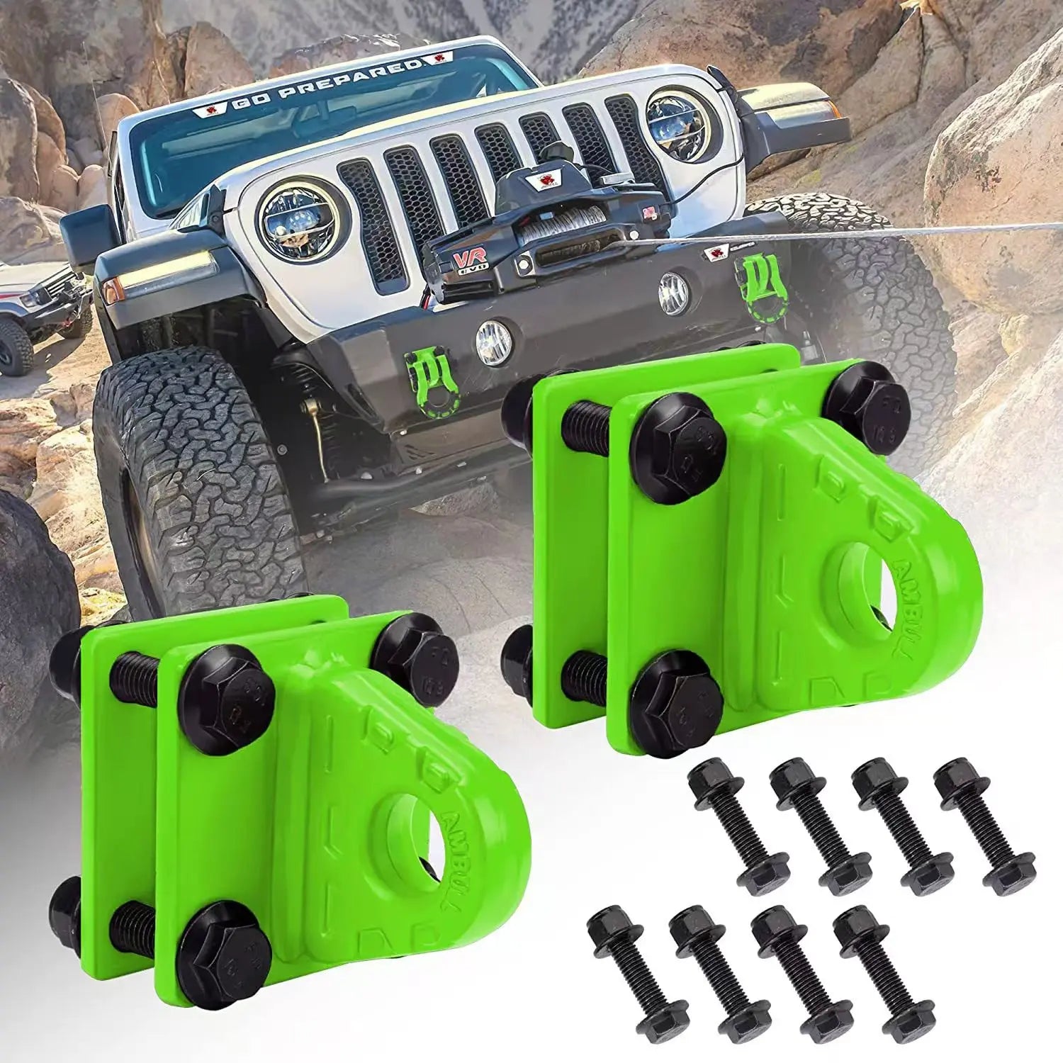 Off road vehicle trailer detachable bracket 3/4 detachable bracket bumper trailer detachable connector Oasis Select green