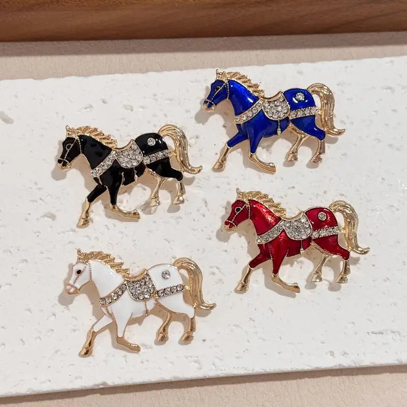 Creative Animal Horse Brooch Fashion Personality Pony Pin Men And Women Accessories Holiday Gift Oasis Select