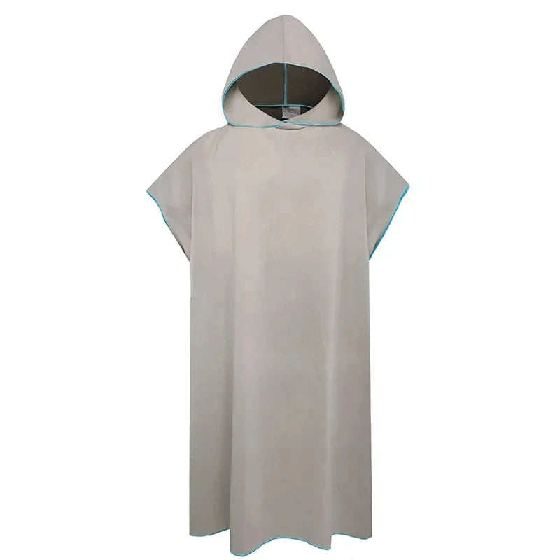 Quick-drying Changing Robe Quick Dry Bathrobe Hooded Absorbent Bath Towel Swimming & Fitness Super Absorbent Bathrobe Oasis Select Grey