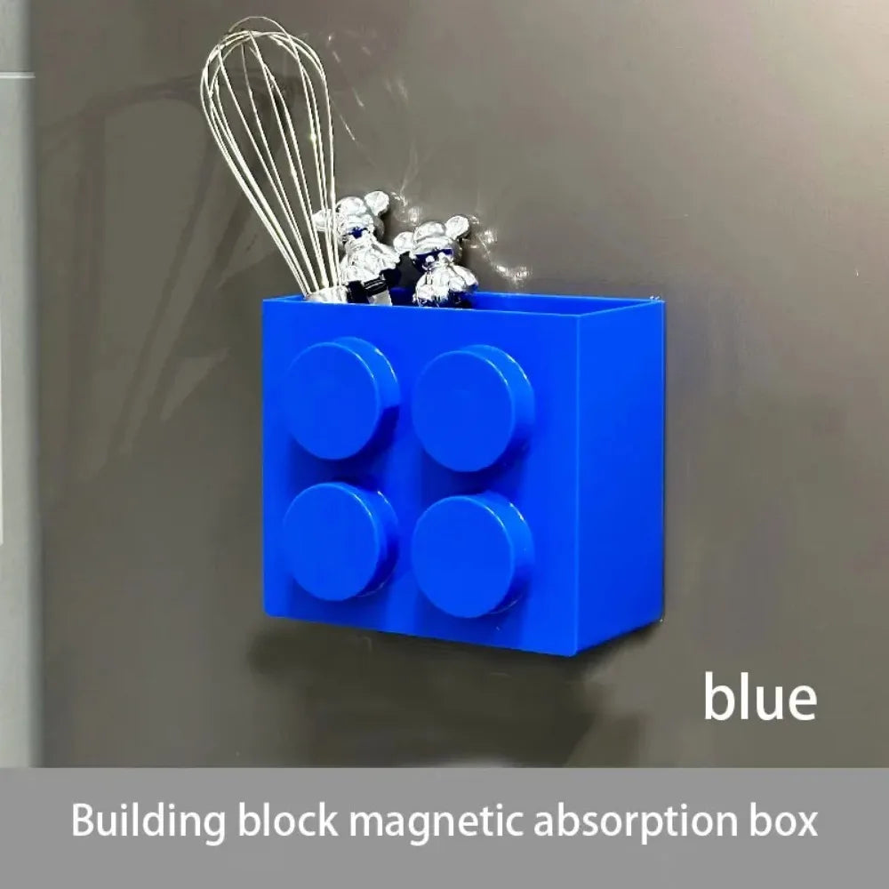Magnetic wall-mounted narrow-edge kitchen straw, cling film storage box, refrigerator side storage rack Oasis Select M blue