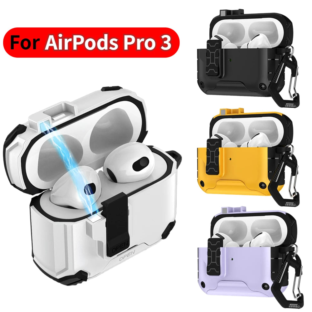 Magnetic Automatic Lock For AirPods Pro 3 Case Compatible with Magsafe with Phone Stand & Cleaner Kit Case For AirPods Pro 3 Gen Oasis Select