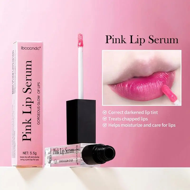 Pink Lip Serum Lip Plumping Gloss Long Lasting Moisturizer Care Lipstick Reduce Lip Fine Lines Lip Plumper Makeup Oasis Select
