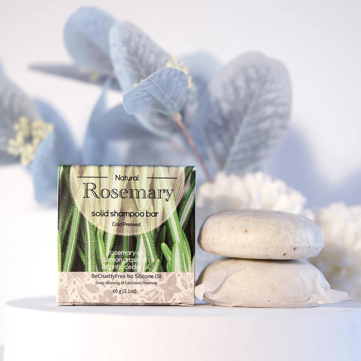 Rosemary Essential Oil Shampoo Soap Bar – 60g Natural Herb