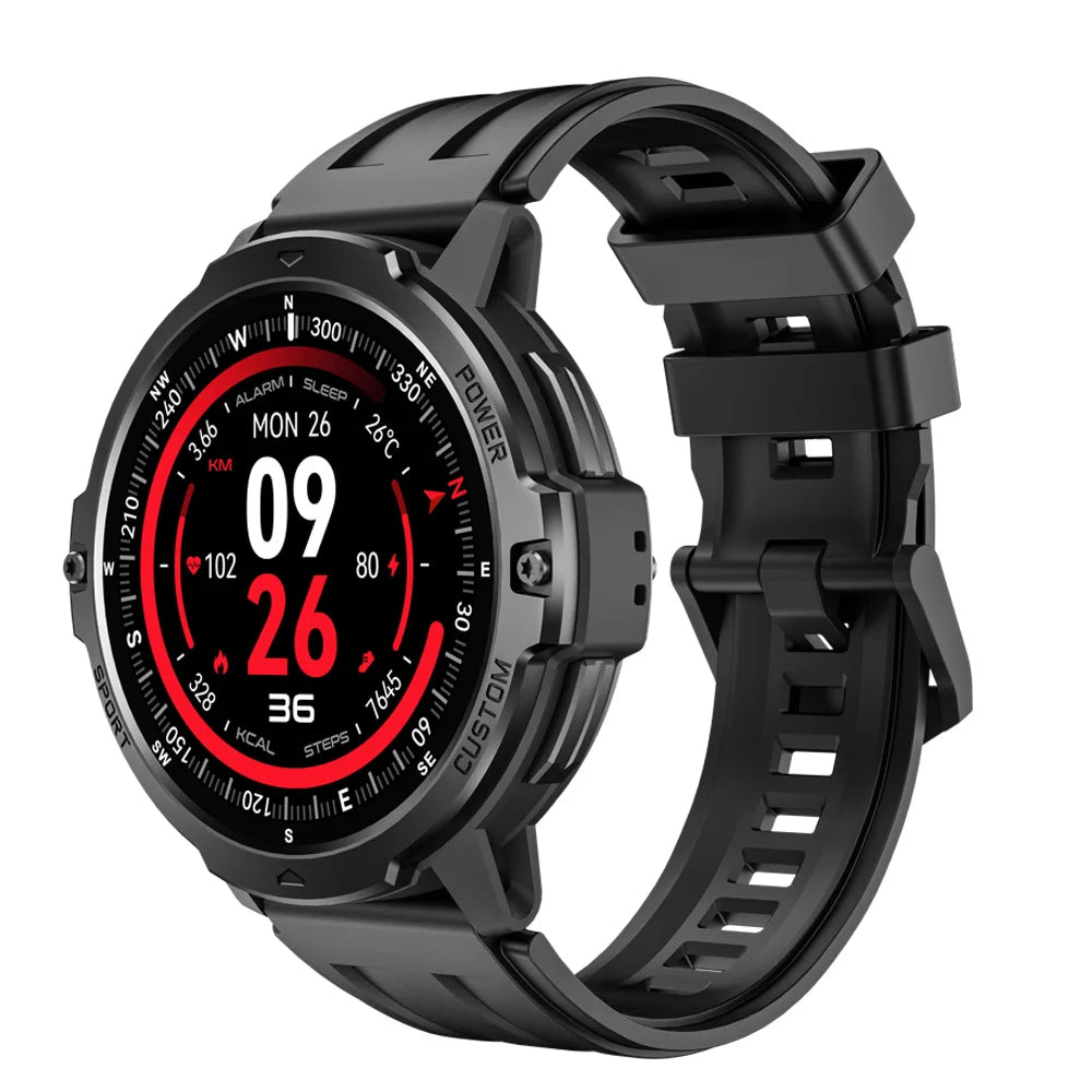 30M Waterproof Smartwatch GNSS Positioning GPS Multi-functional Sports Smart Watch 6-Axis Gyroscope Heart Rate Blue Tooth Call Oasis Select BKBKS