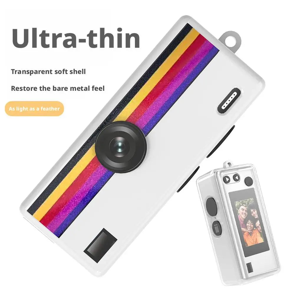 TPU Case For Kodak Charmera Mini Camera Protect Kit Tempered Glass Screen Film Transprent Protective Case Anti-Drop Camera Kit Oasis Select