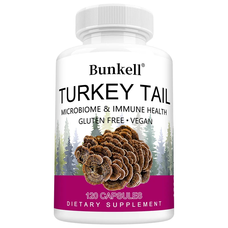 Turkey Tail Mushroom Capsules 850mg – Immune & Gut Health Mushroom Supplement Oasis Select 3 bottle 120 count