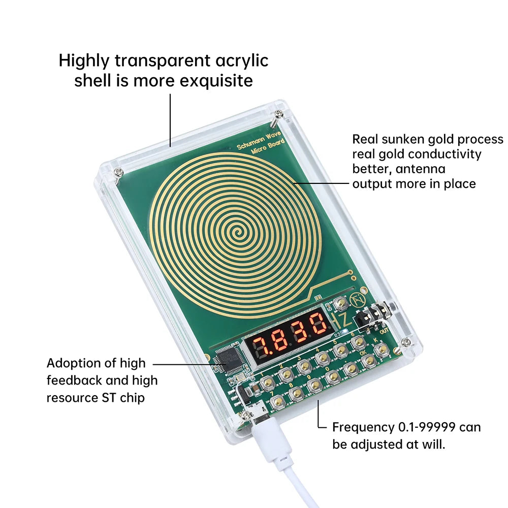0.01-100000Hz Adjustable Sine Wave Resonance Generator Ultra Low Frequency Generator Resonator Sound Frequency Machine Micro USB Oasis Select