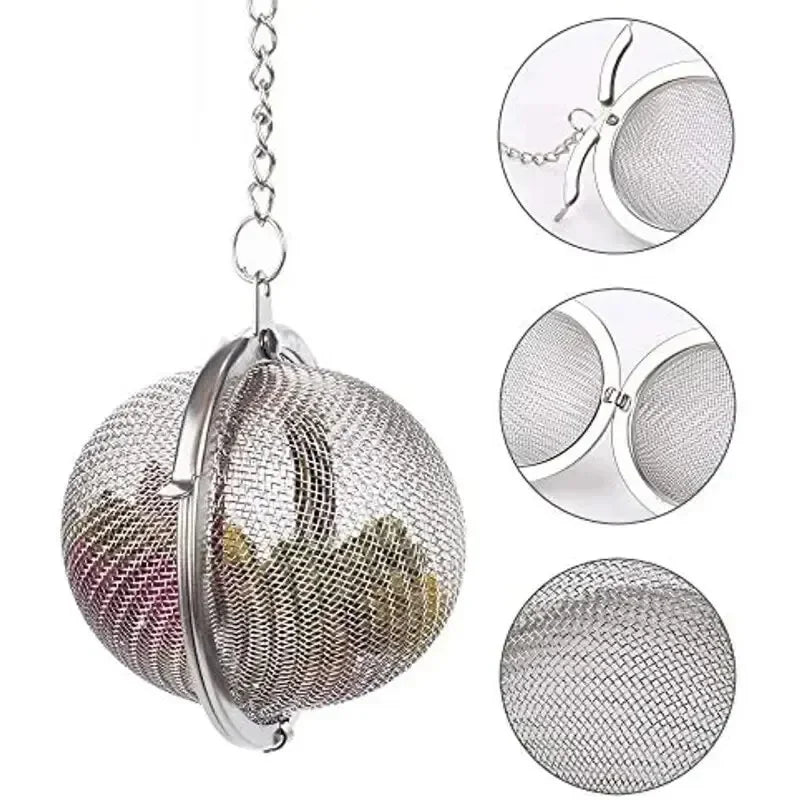 Stainless Steel Tea Ball Mesh Tea Infuser StrainersPremium Tea Filter Tea Interval Diffuser for Loose Leaf Tea Oasis Select