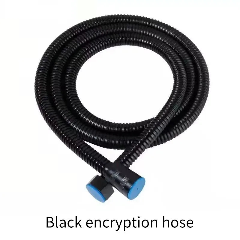 New Stainless Steel Shower Hose Long Bathroom Shower Water Hose Extension Plumbing Pipe Showerhead Tube Bathroom Accessorie Oasis Select Black 3M