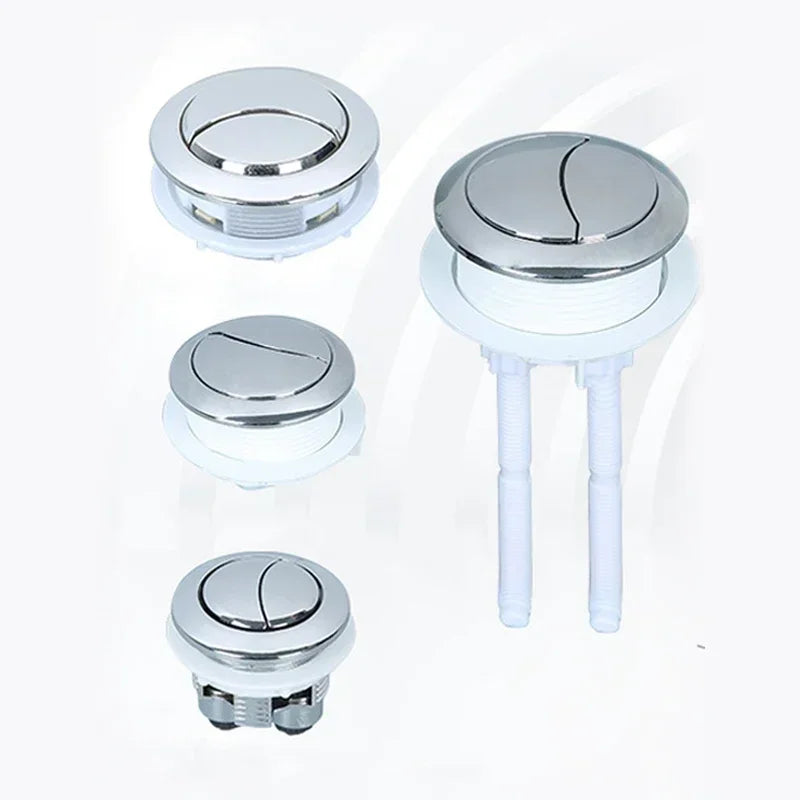 38 48 58MM Universal Double Push Button Toilet Flush Tank Cover Switch with Rods Premium Water Tank Accessory Replacement Part Oasis Select