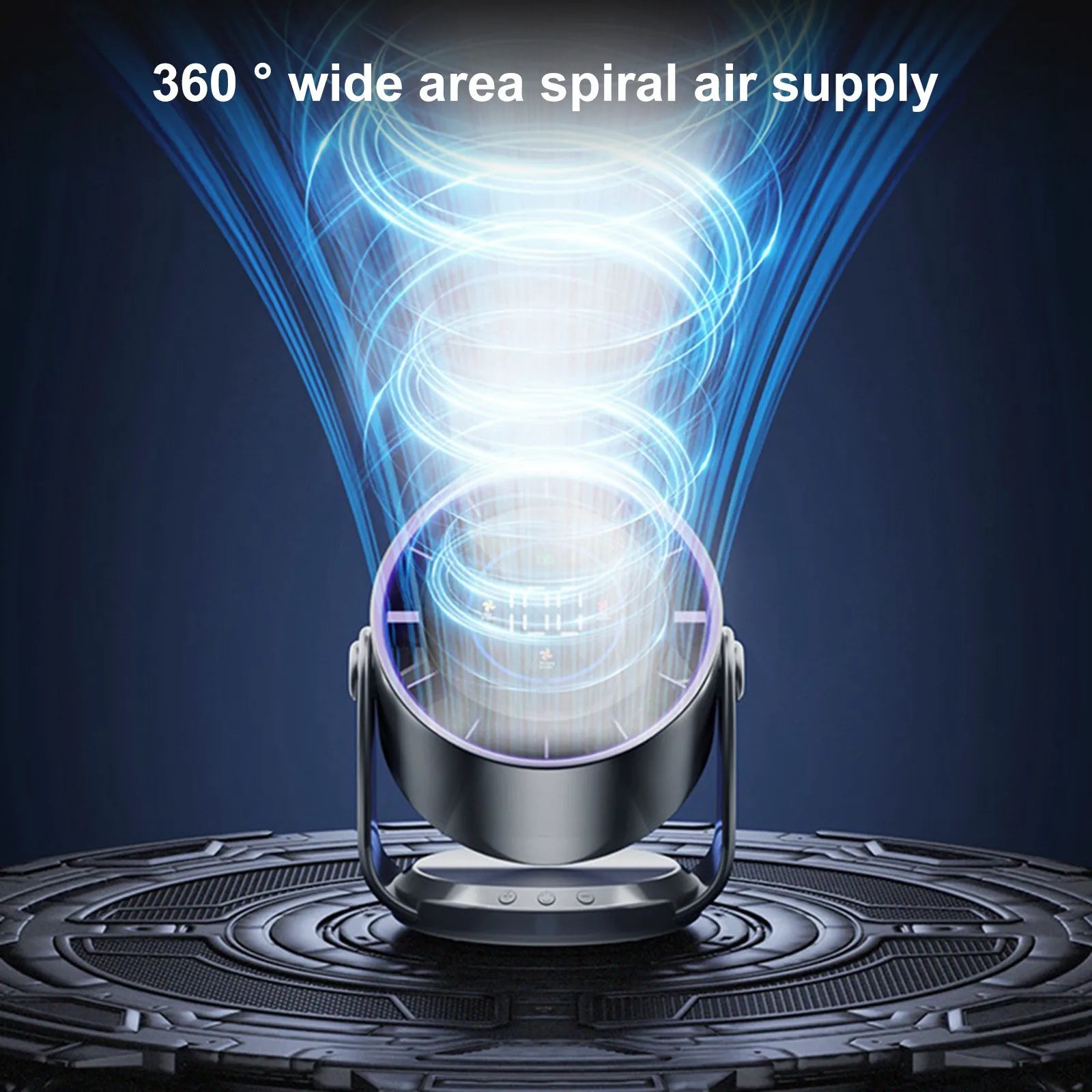 URGGU Rechargeable Clip-On Fan with LED Light | 3 Speeds