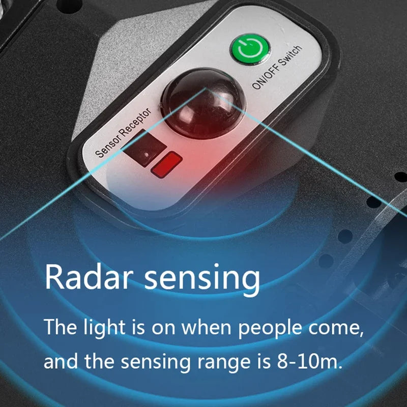 Super Bright 804 LED Solar Lights Outdoor Street Lamp Sunlight 3 modes IPX68 Waterproof Garden Lighting With Smart Motion Sensor Oasis Select