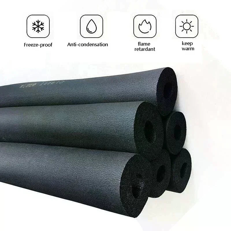 1.8M Rubber Foam Pipe Insulation Sleeve | Waterproof & Thermal