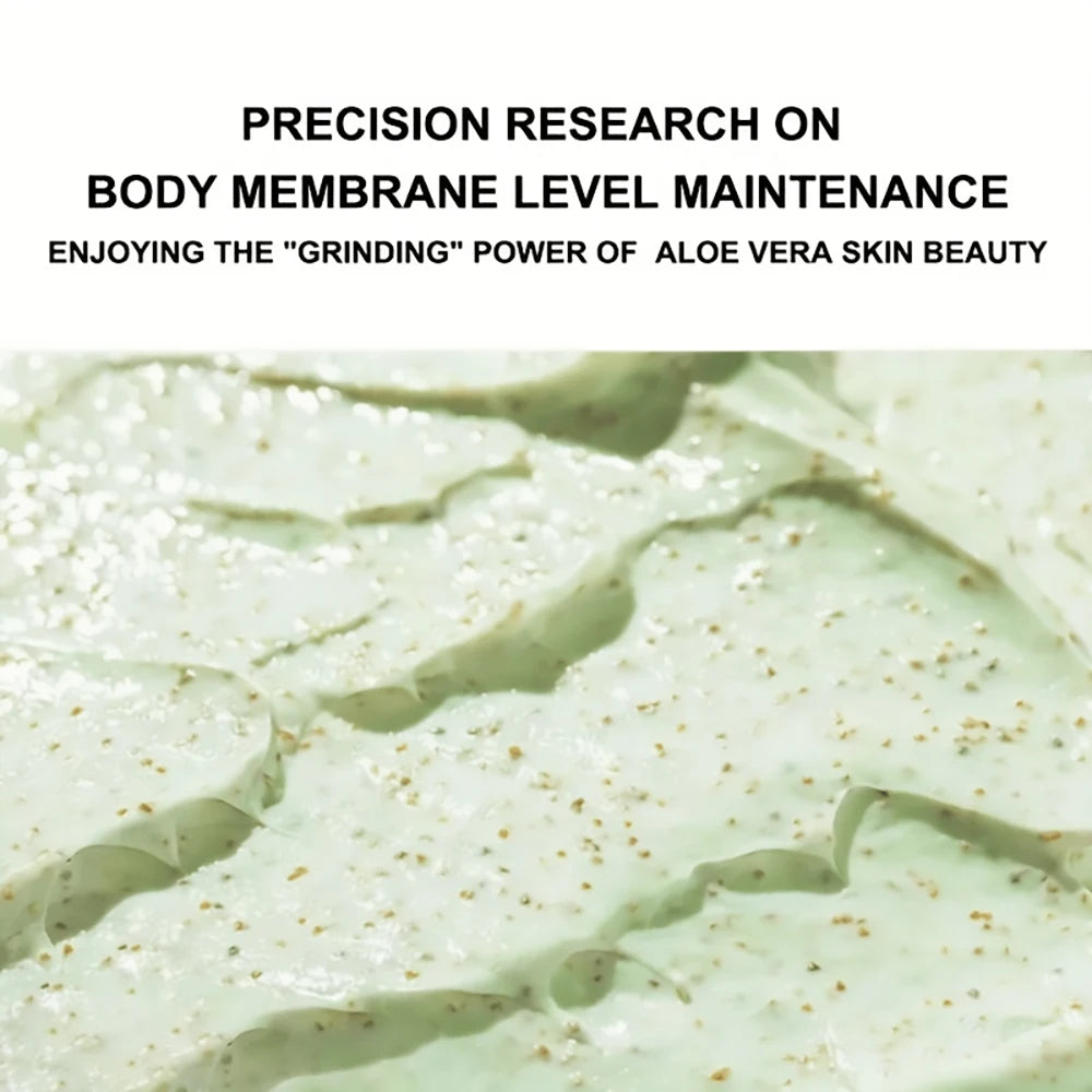 SUYARUN Aloe Vera Body Scrub Exfoliator - Natural Deep Cleansing, Hydrating for Sensitive Skin, Spa Quality Soft Smooth Skin. Oasis Select