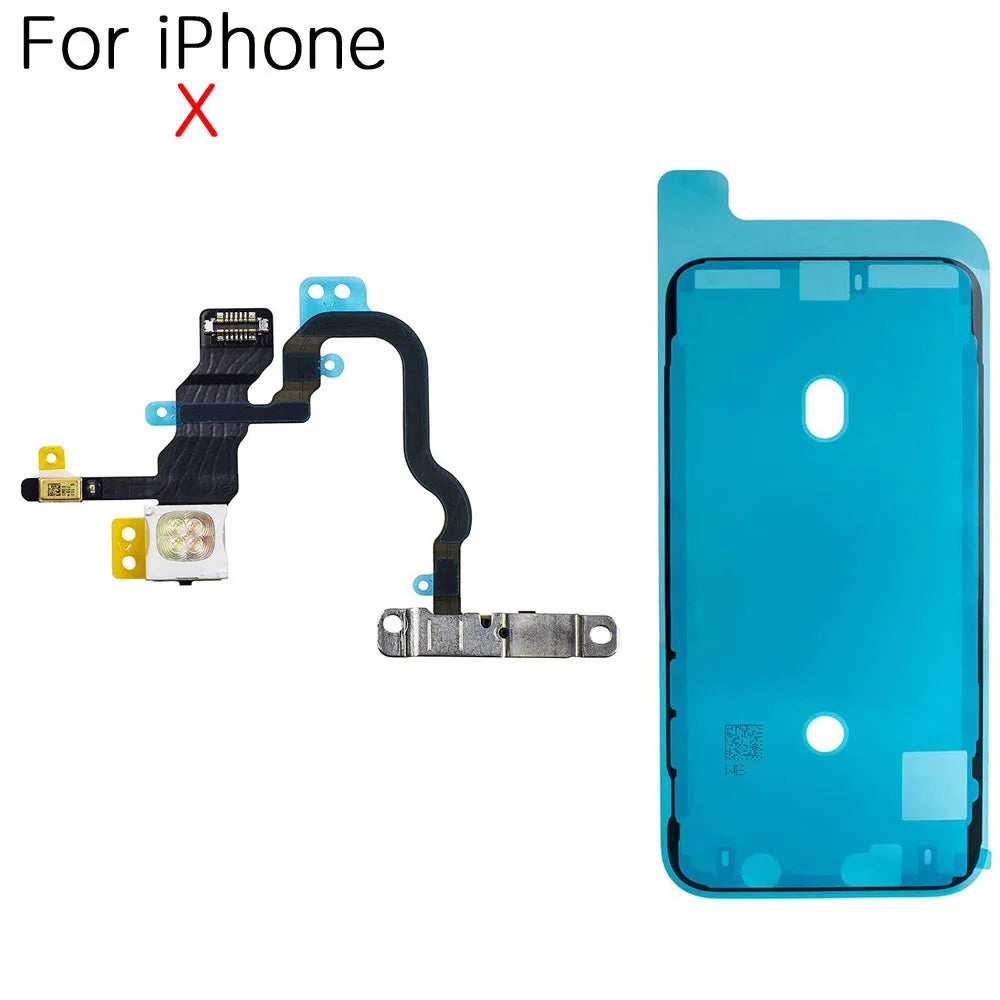 iPhone X XR XS Max Power Button Flex Cable – LED & Mic