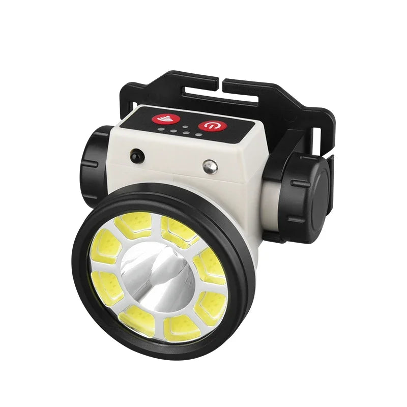 LED Fishing Headlamp Rechargeable Lamp High Power LED Flashlights Lanterna Supports Both High and Low Beam With Sensing Function Oasis Select LY004