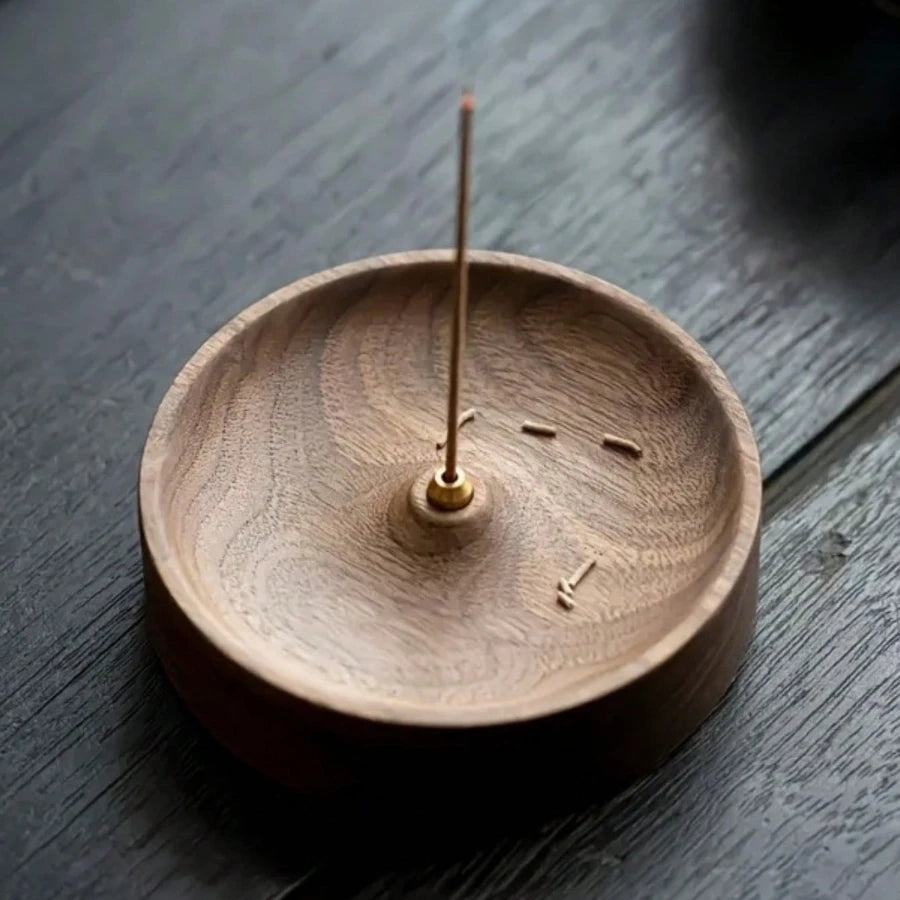 Wooden Incense Burner Compatible with Stick Incense Cone Incense Thread Incense Suitable for Home Yoga Meditation Gift Oasis Select